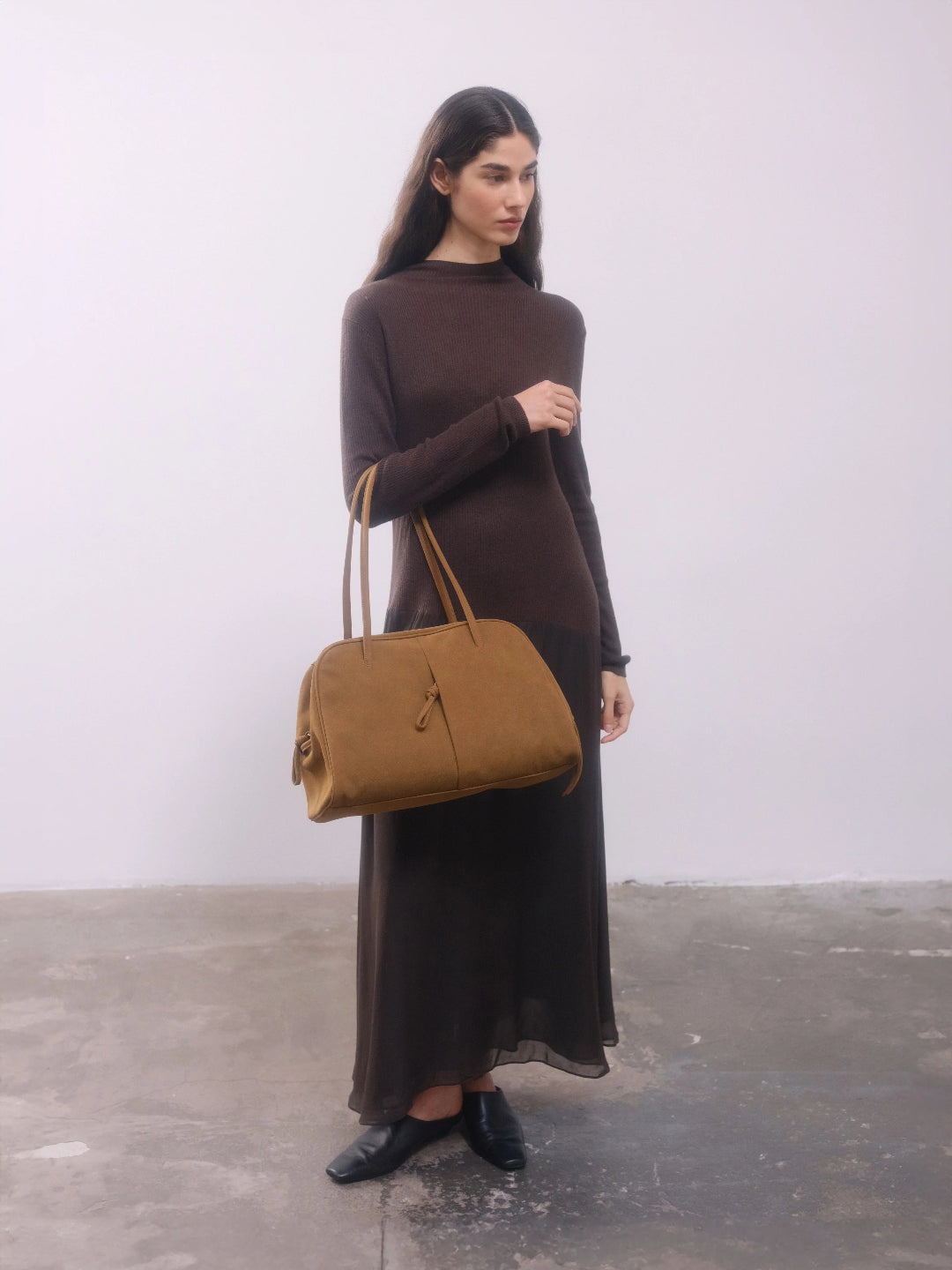 Brooklyn Bag Suede - Brown