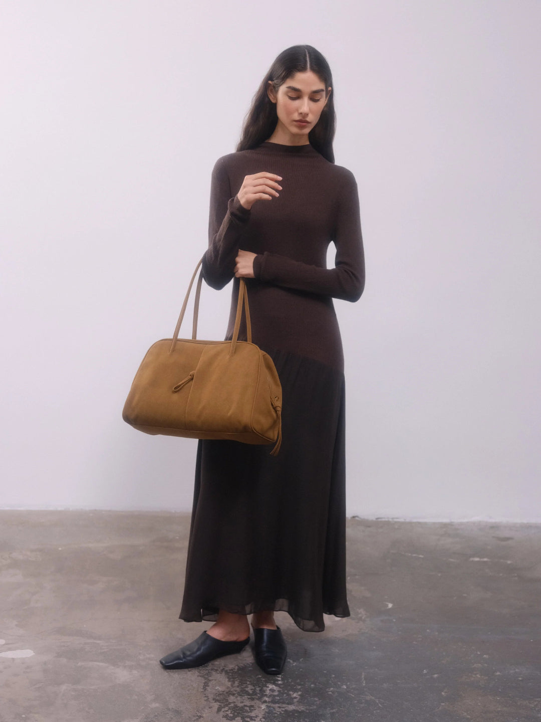 Brooklyn Bag Suede - Brown