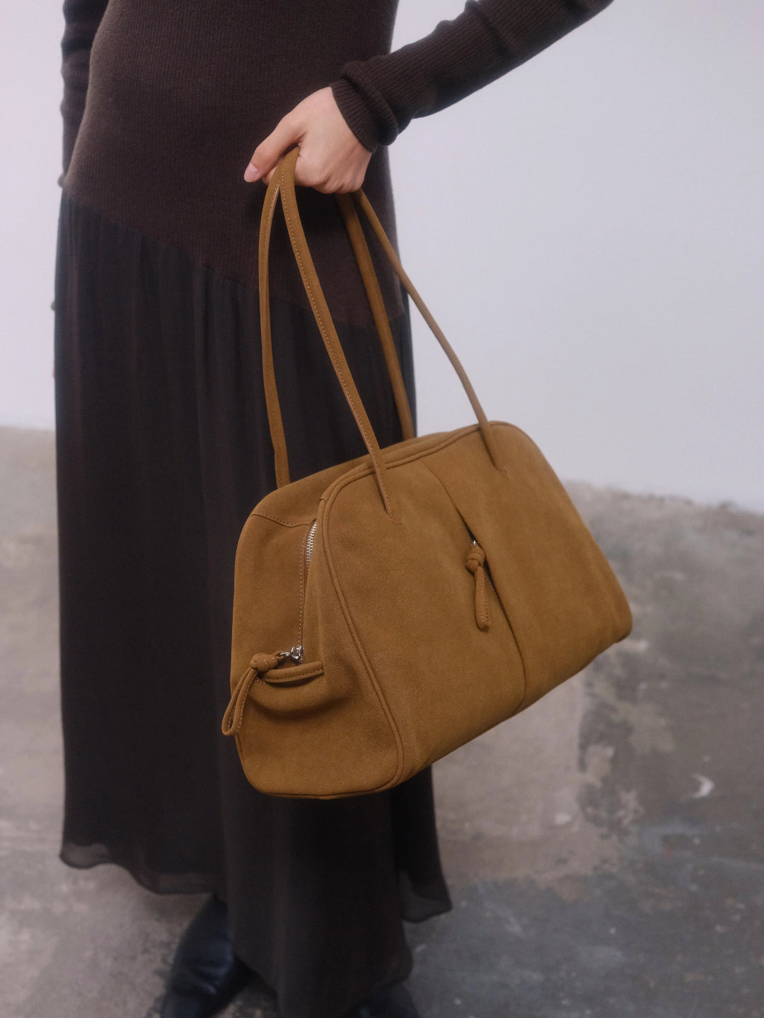 Brooklyn Bag Suede - Brown