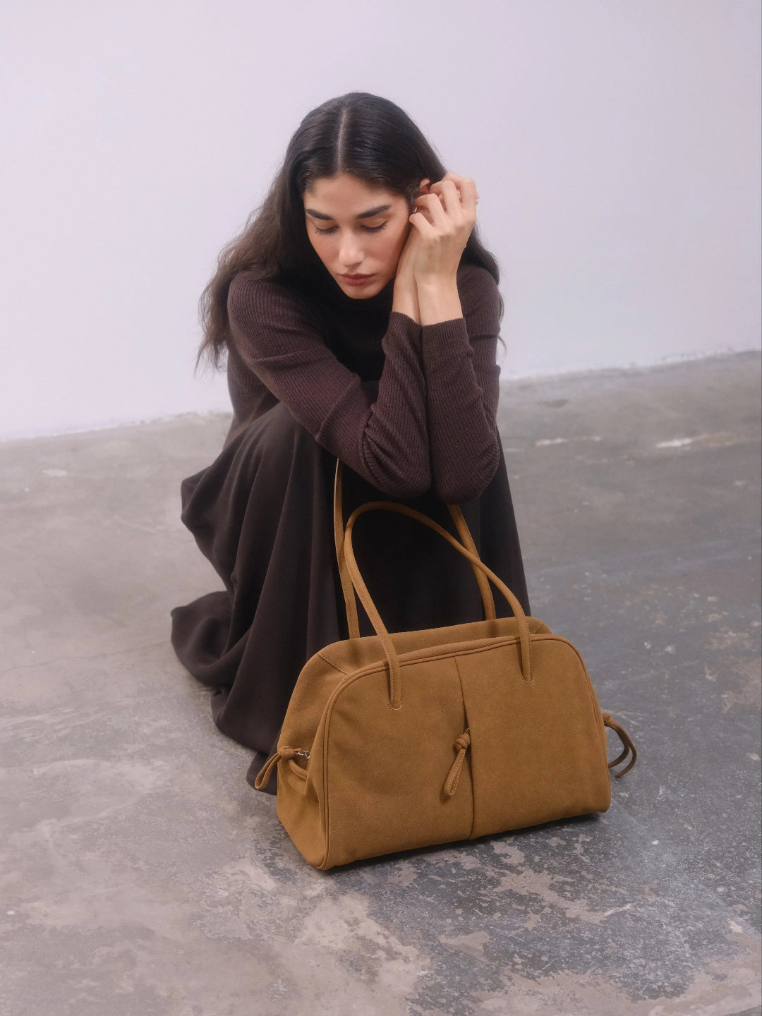 Brooklyn Bag Suede - Brown