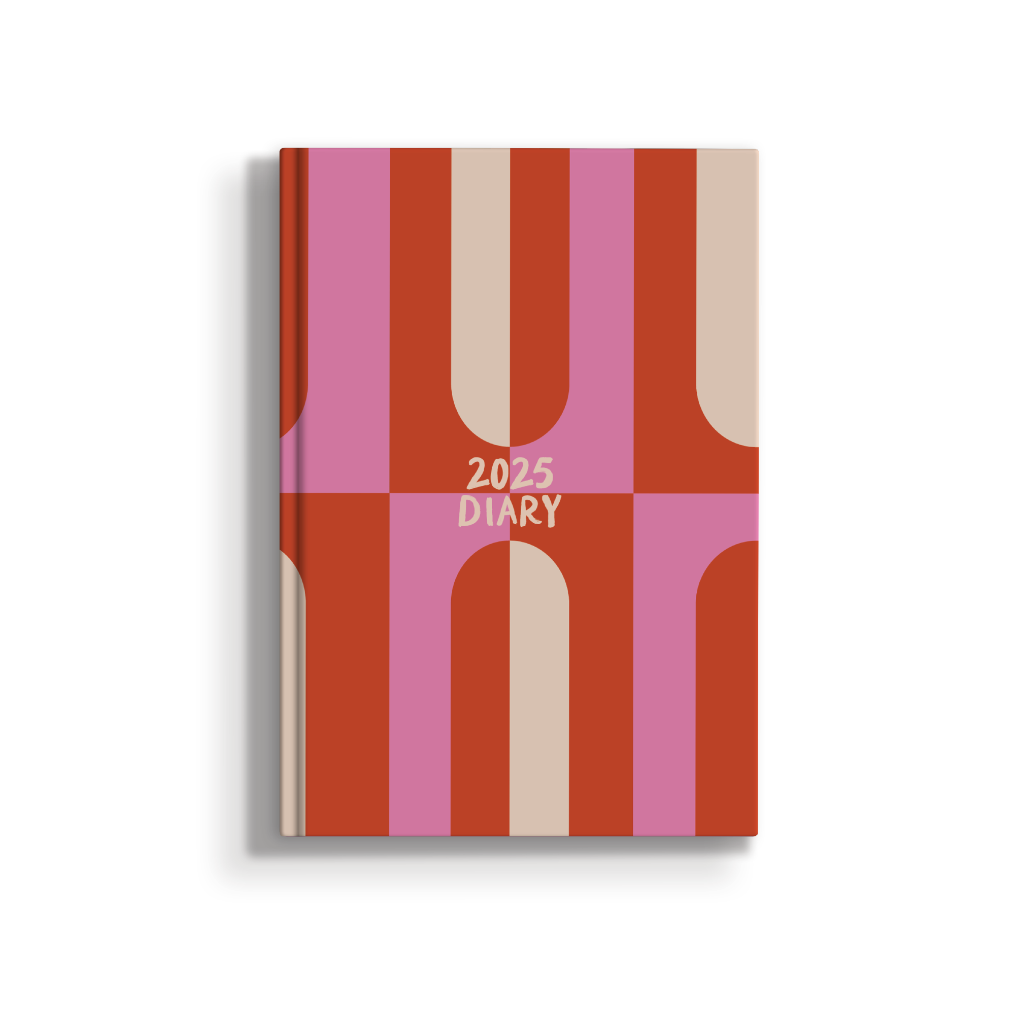 2025 Diary A5 - Pink & Red Arches