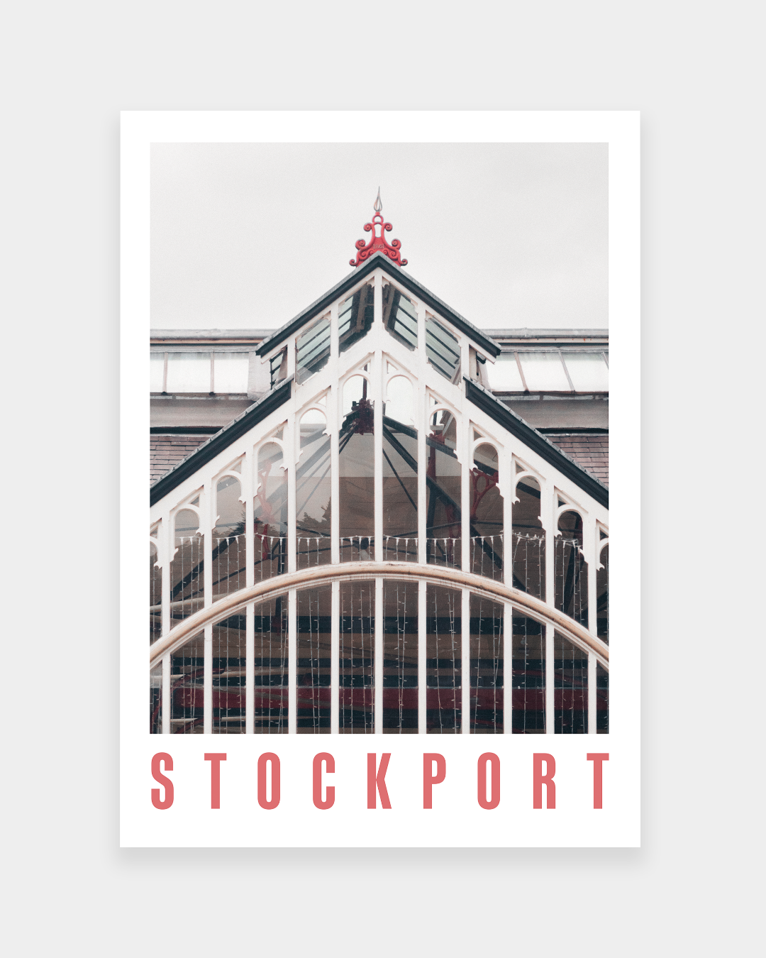 Stockport Market Place Print - A3