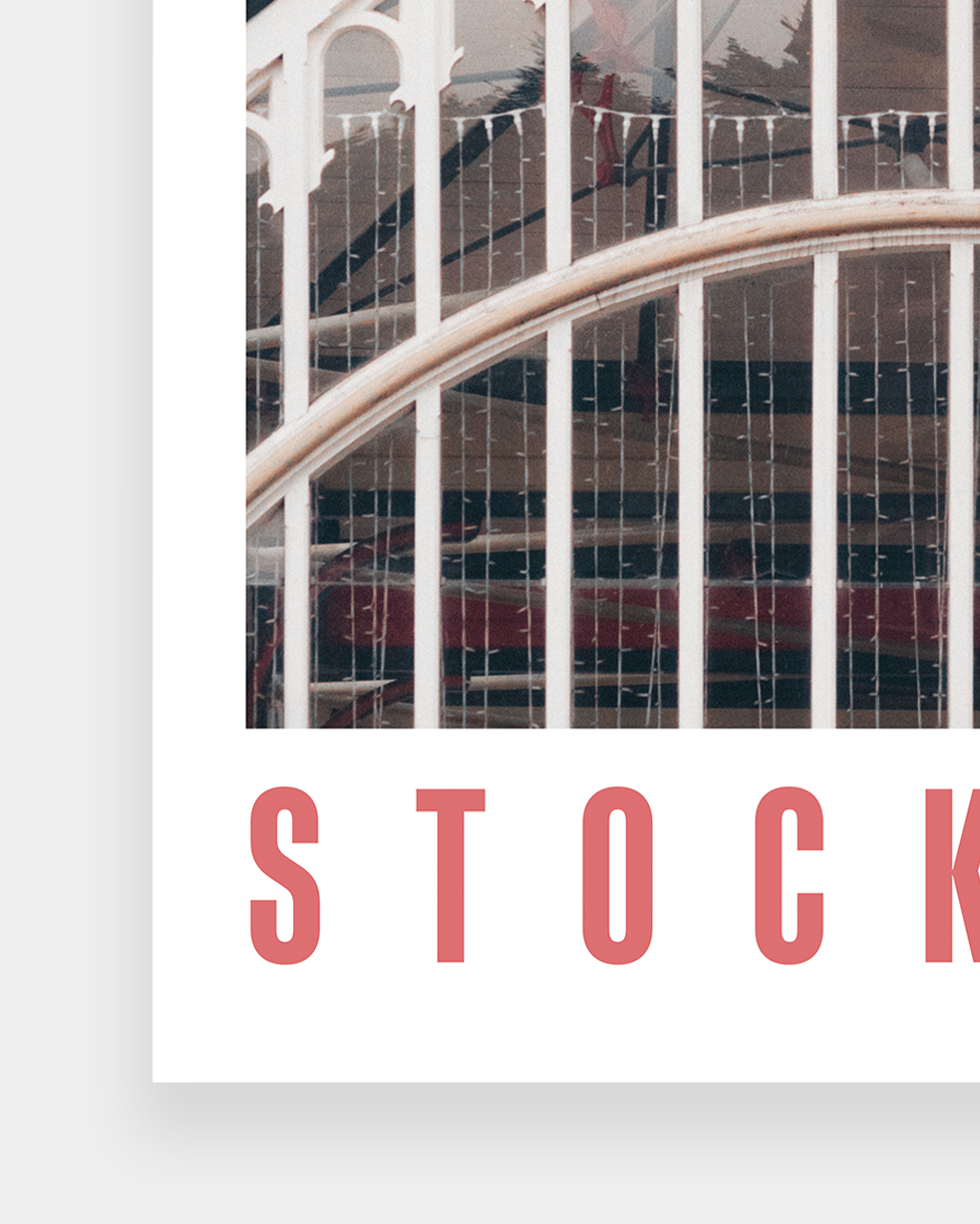 Stockport Market Place Print - A3