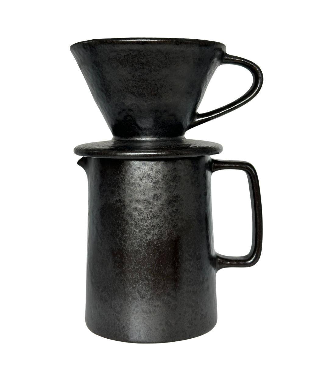 Black Luster Ceramic Coffee Dripper set