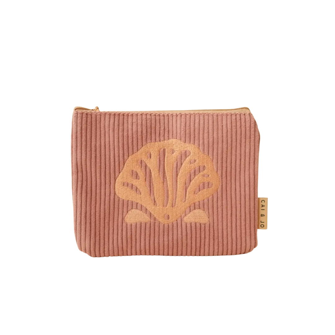 Corduroy Pouch in Island Pink