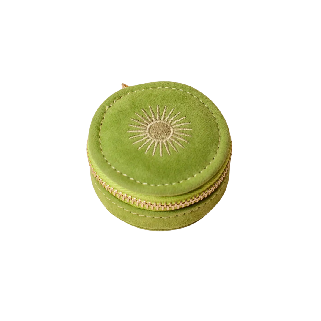 Mini Travel Jewellery Case in Avocado