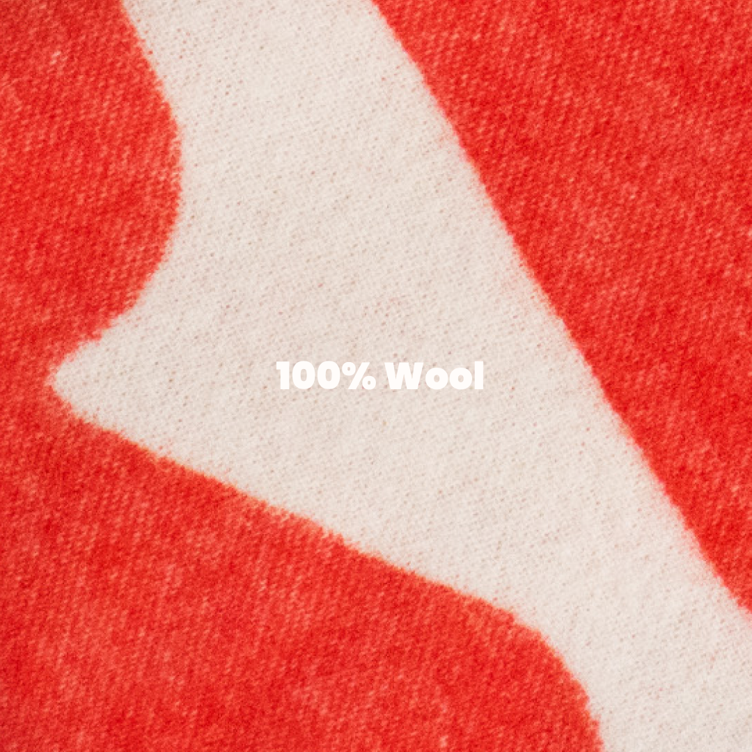 Klekks No. 11 - Wool Blanket - Red
