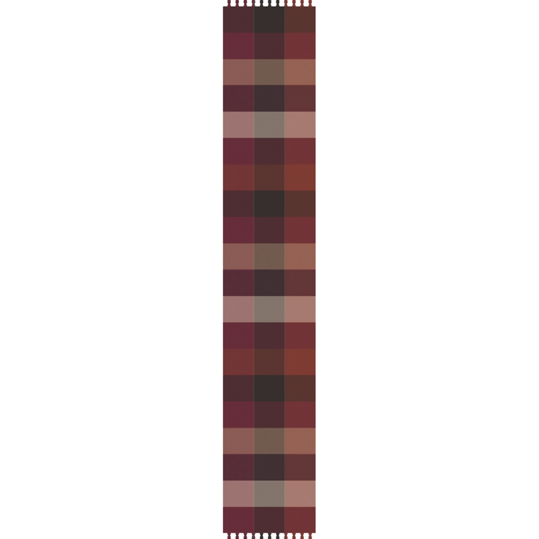 The Reykjavik Scarf - 100% Recycled - Burgundy Check
