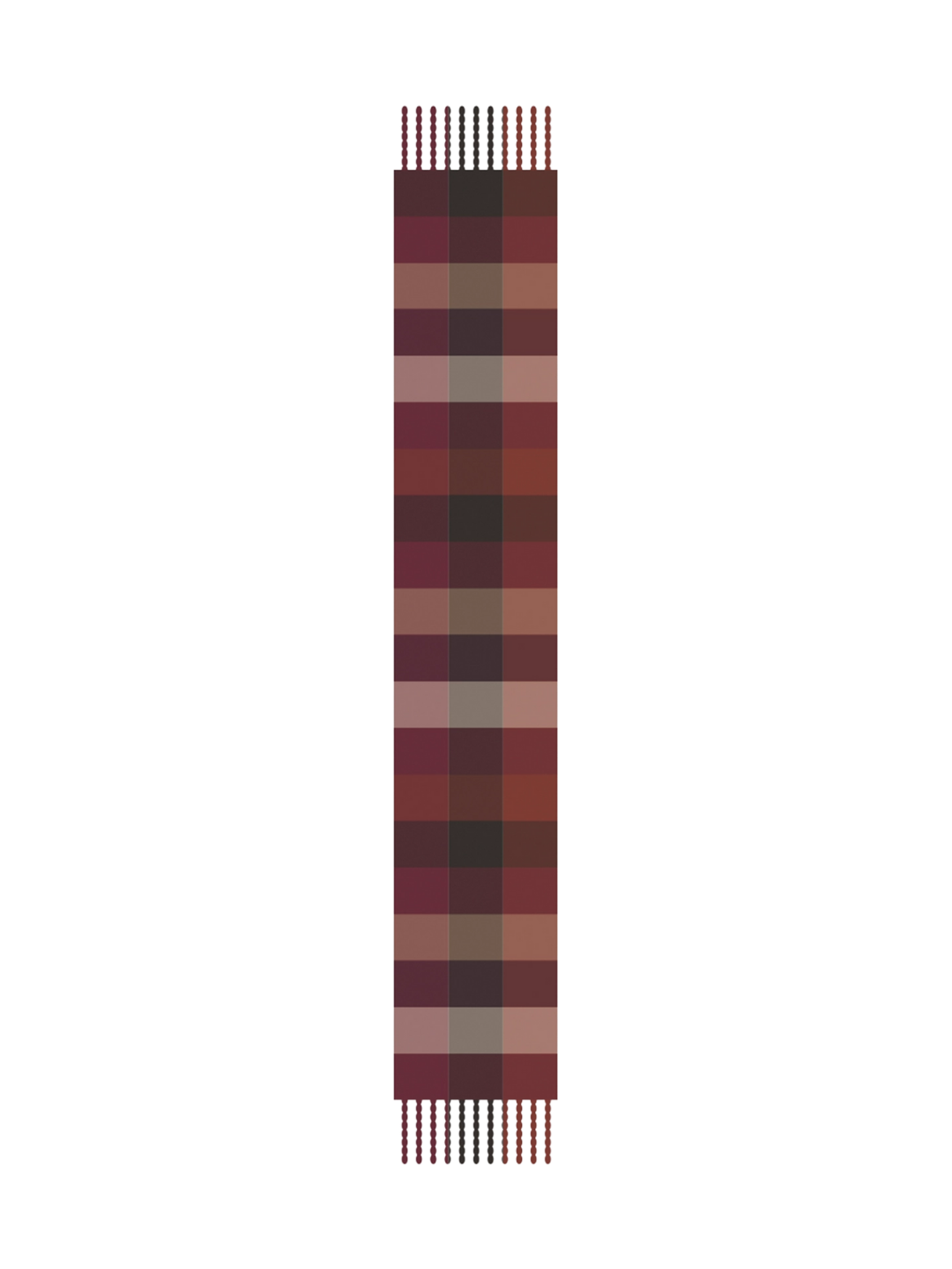 The Reykjavik Scarf - 100% Recycled - Burgundy Check