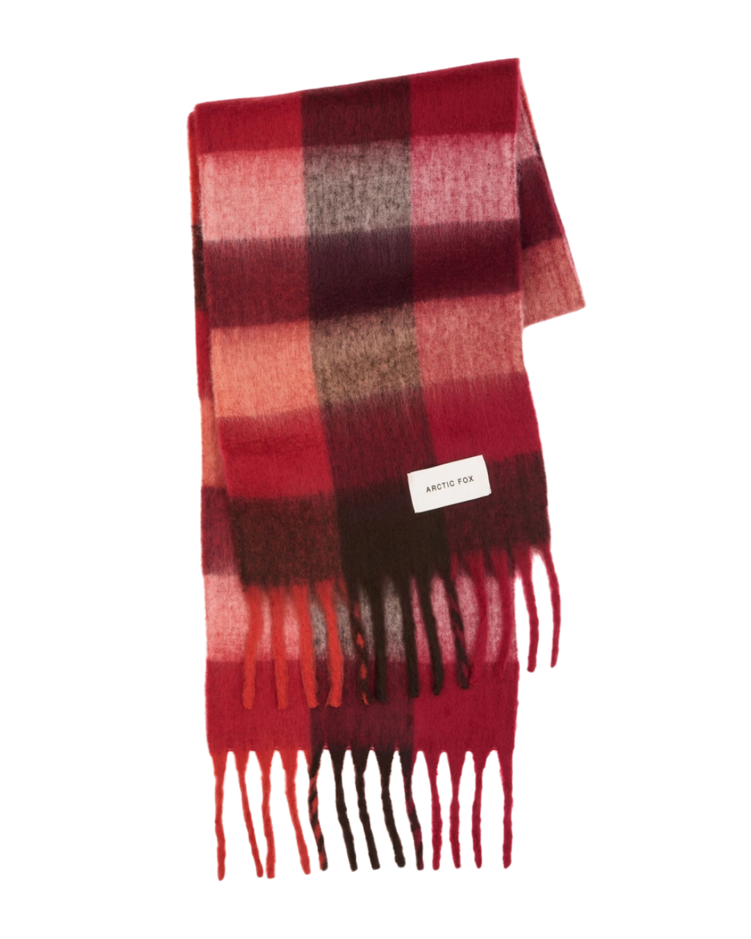 The Reykjavik Scarf - 100% Recycled - Burgundy Check