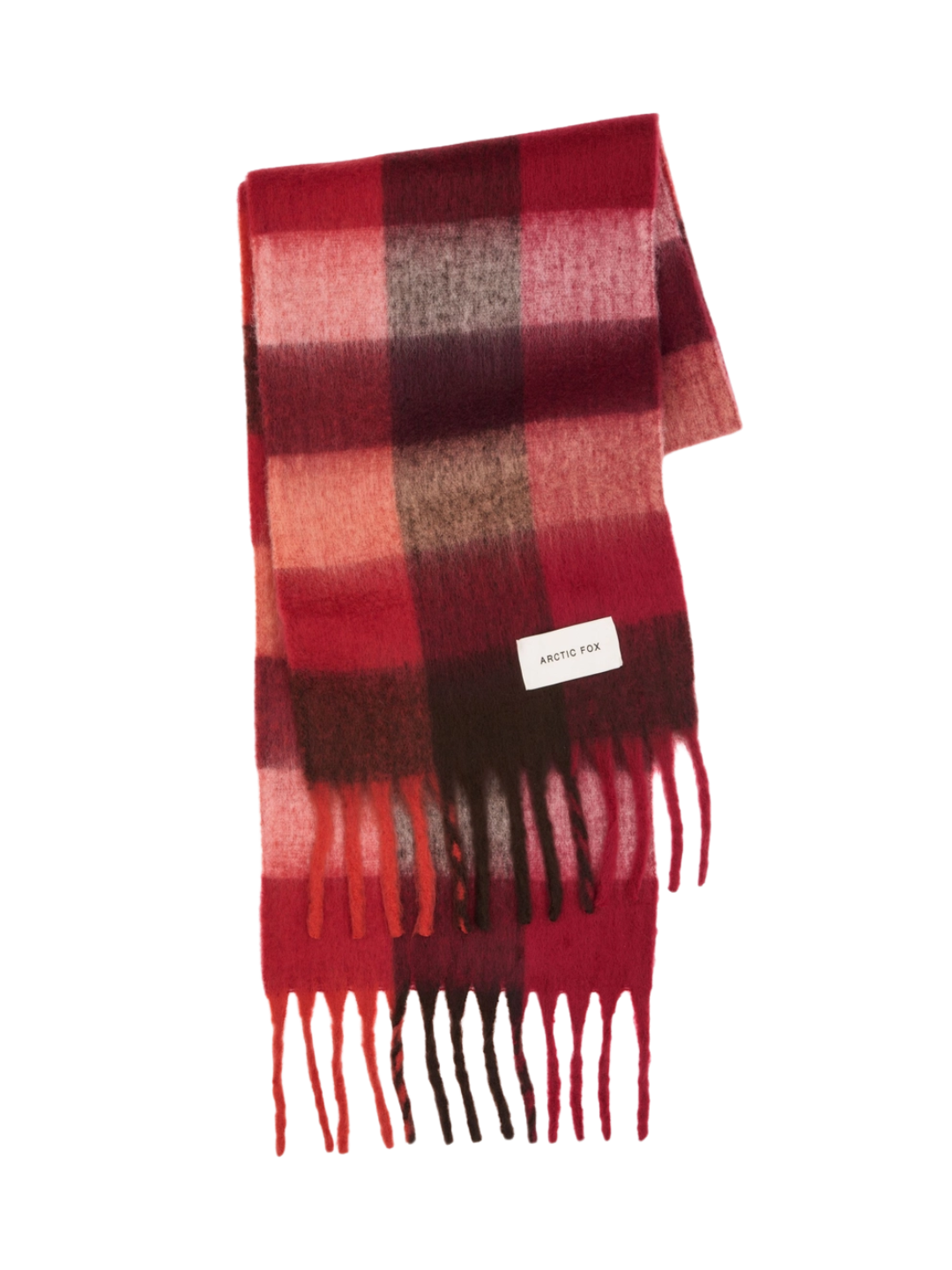 The Reykjavik Scarf - 100% Recycled - Burgundy Check