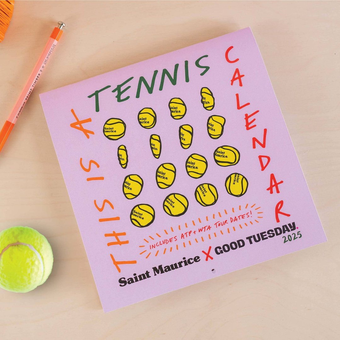 2025 Calendar - Tennis A4