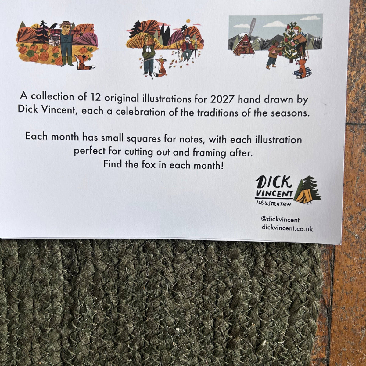 Dick Vincent 2027 A4 Calendar