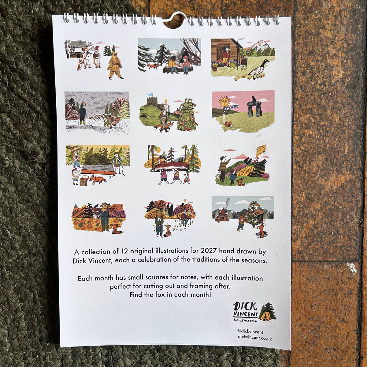 Dick Vincent 2027 A4 Calendar