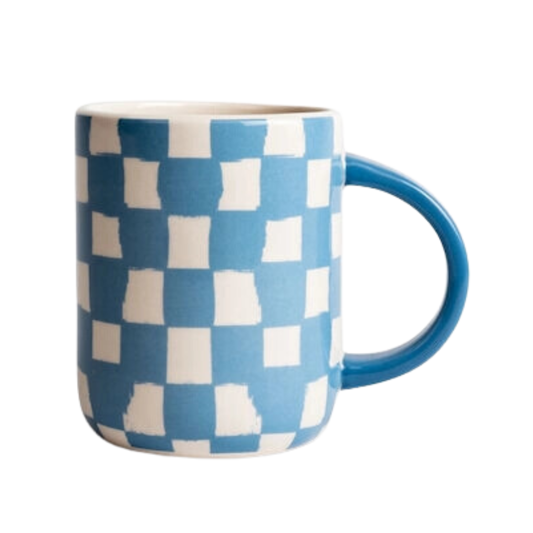 Liz Mug - Check Blue