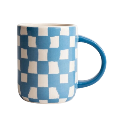 Liz Mug - Check Blue