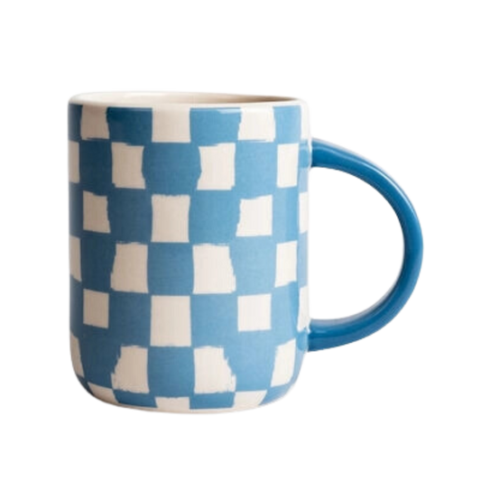 Liz Mug - Check Blue