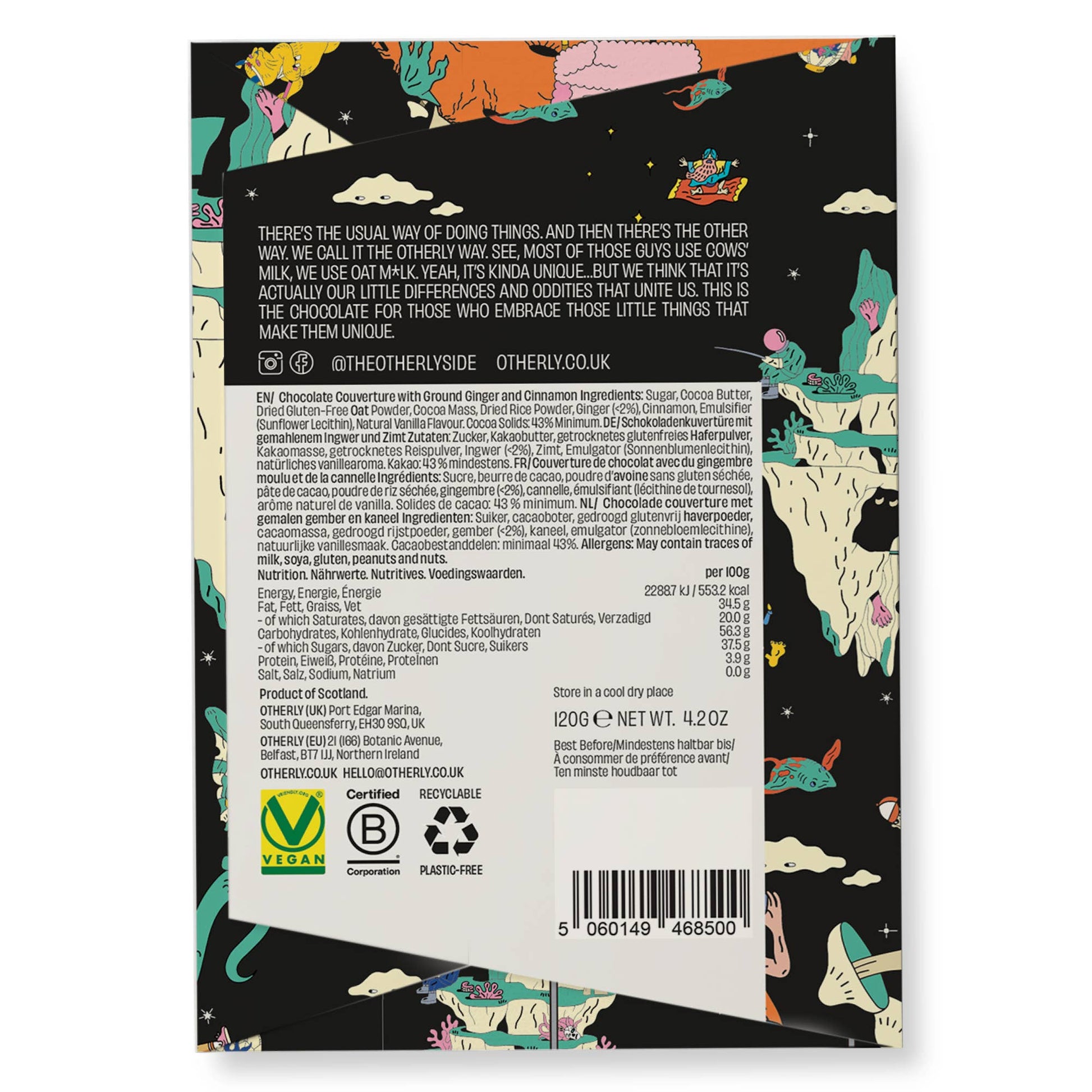 Gingerbread Oatm*lk Chocolate Bar , Vegan (120g)