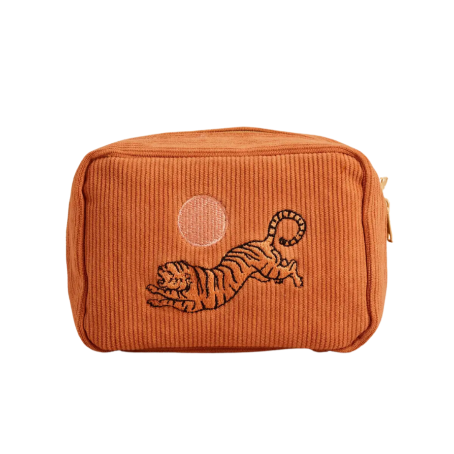 Corduroy Makeup Bag in Dusty Pink