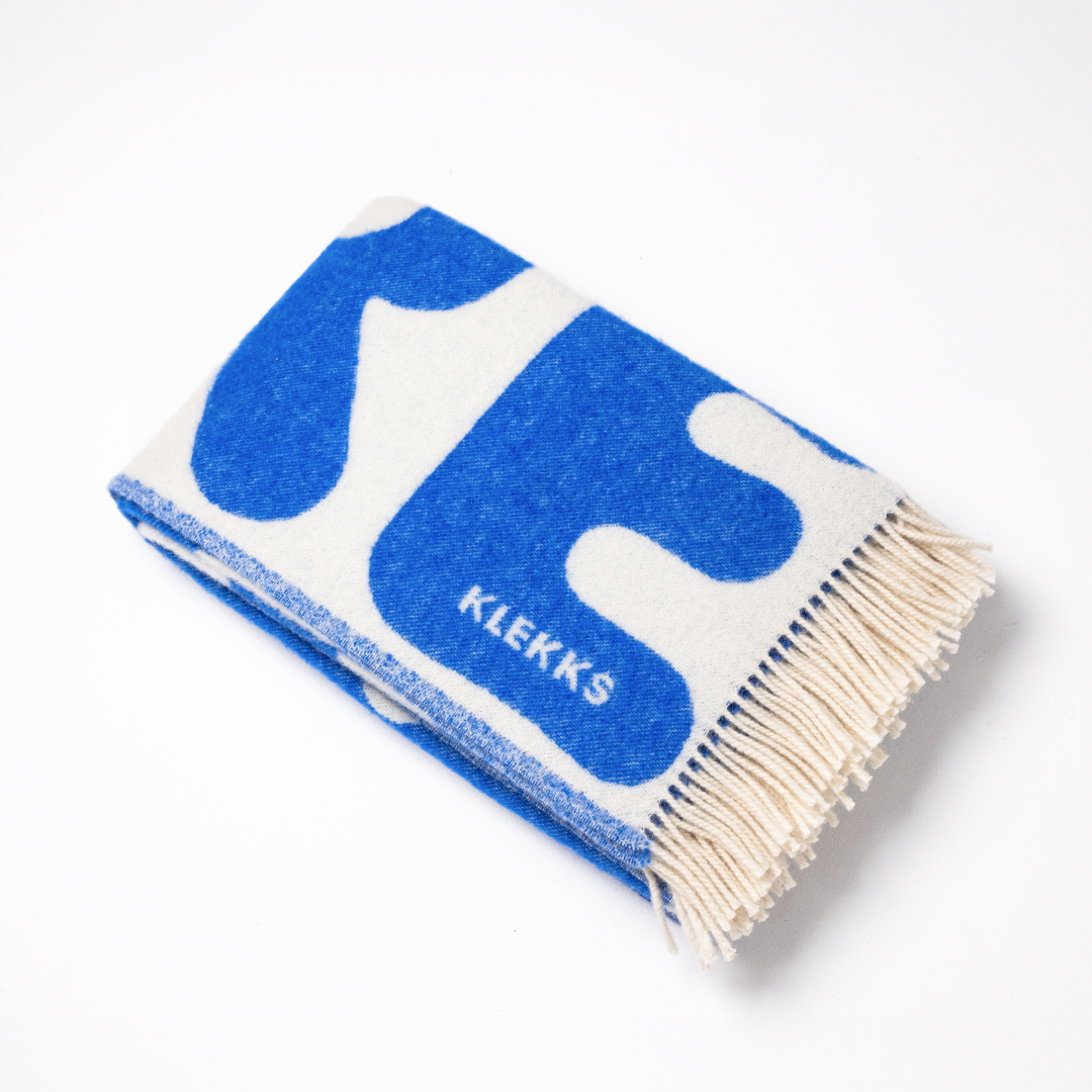 Klekks No. 11 - Wool Blanket - Blue