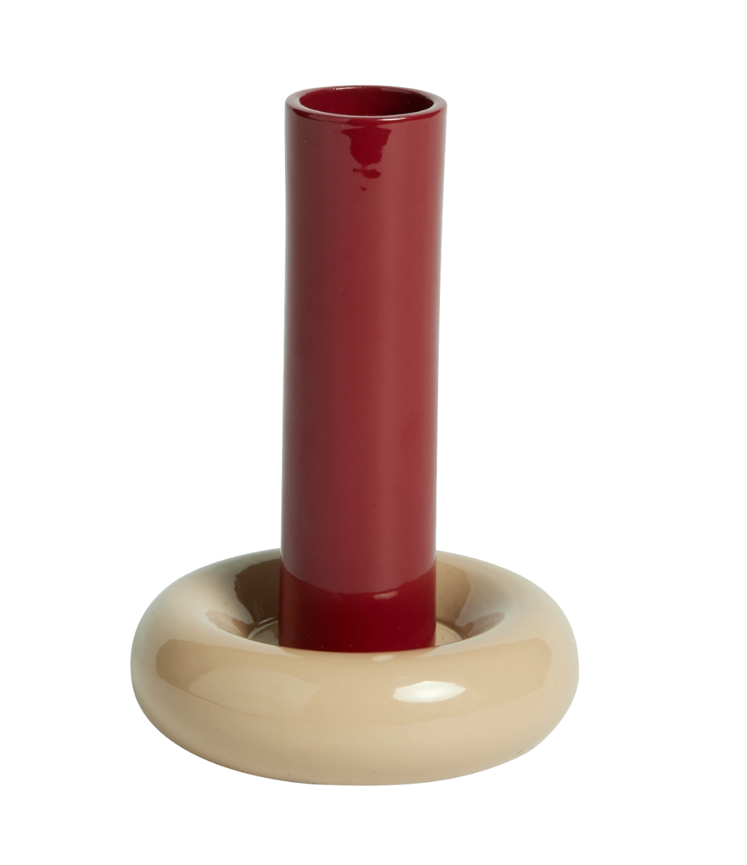 Donut Candle Holder L - Bordeaux