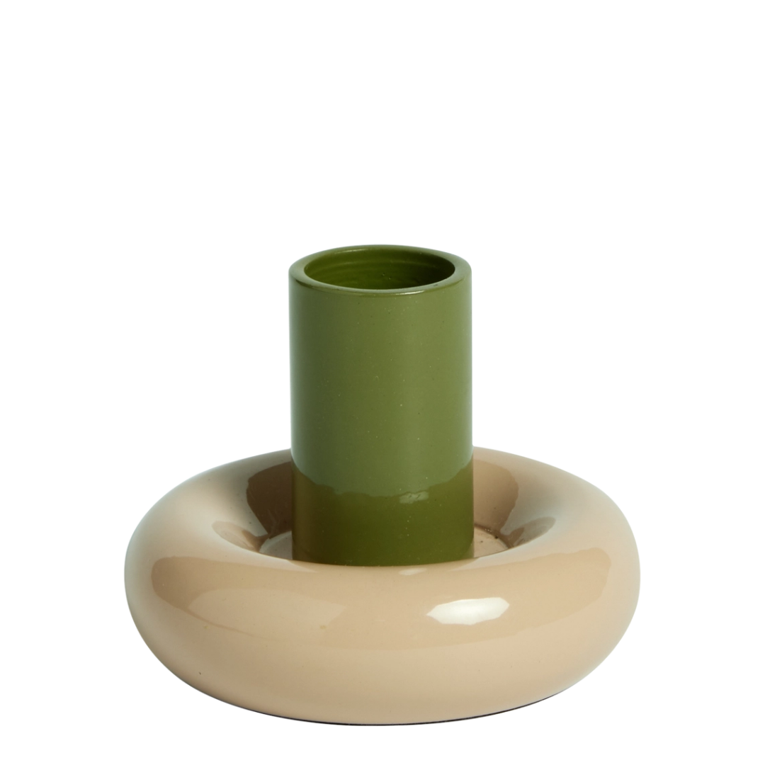 Donut Candle Holder S - Khaki
