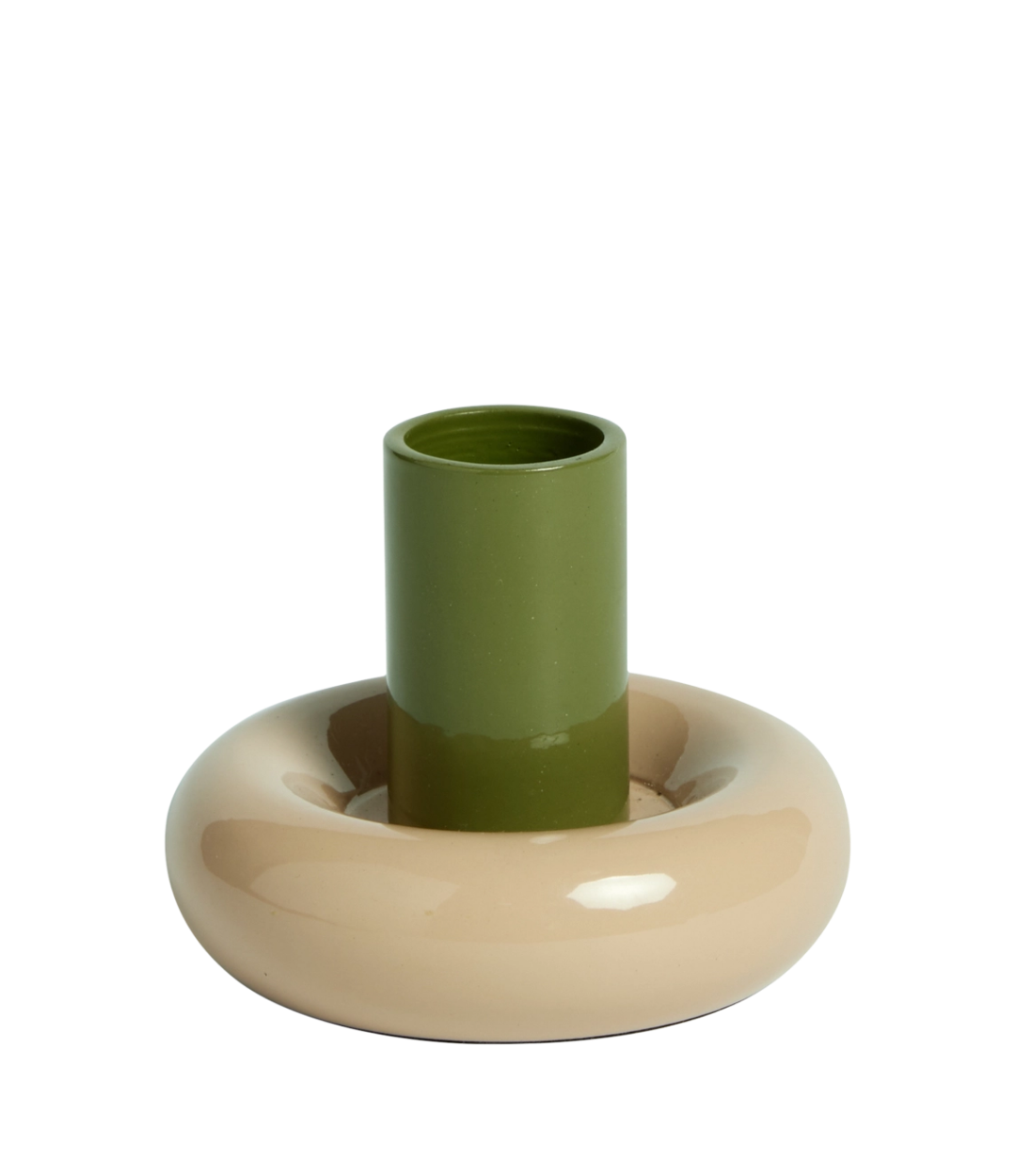 Donut Candle Holder S - Khaki
