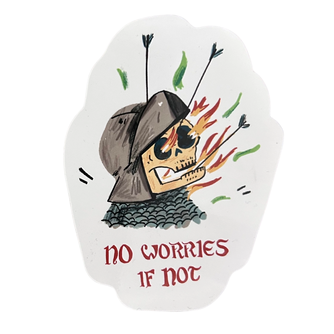 No Worries Sticker