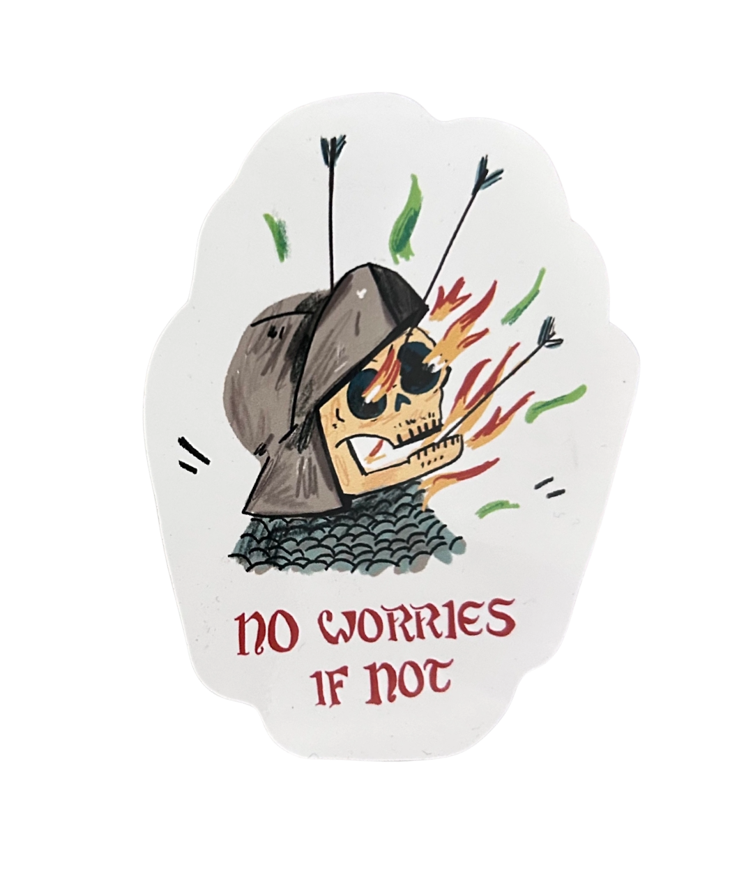 No Worries Sticker