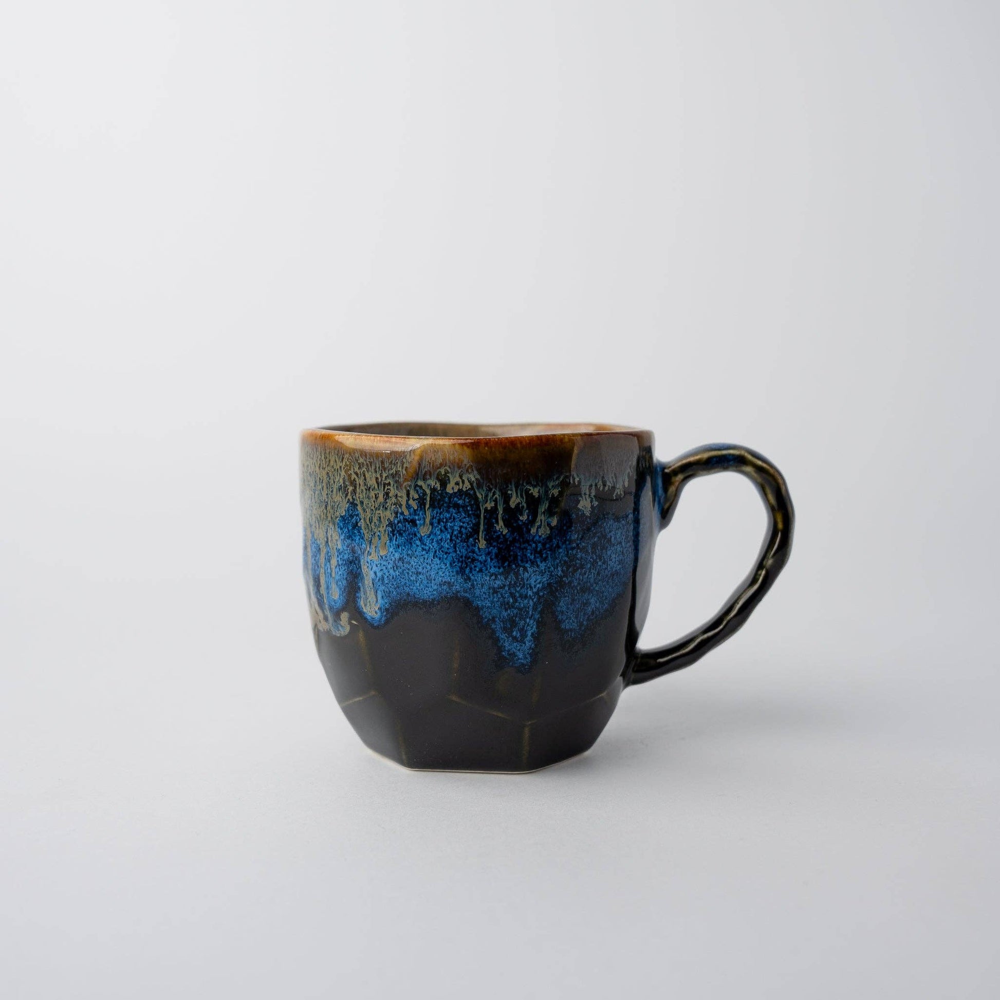 Gift Mug - Black & Bright Blue Drip