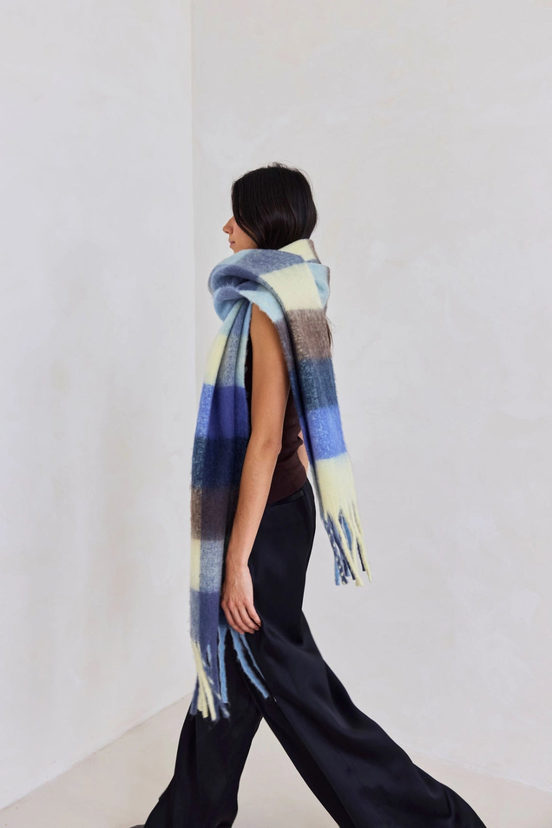 The Reykjavik Scarf - 100% Recycled - Blue Yellow