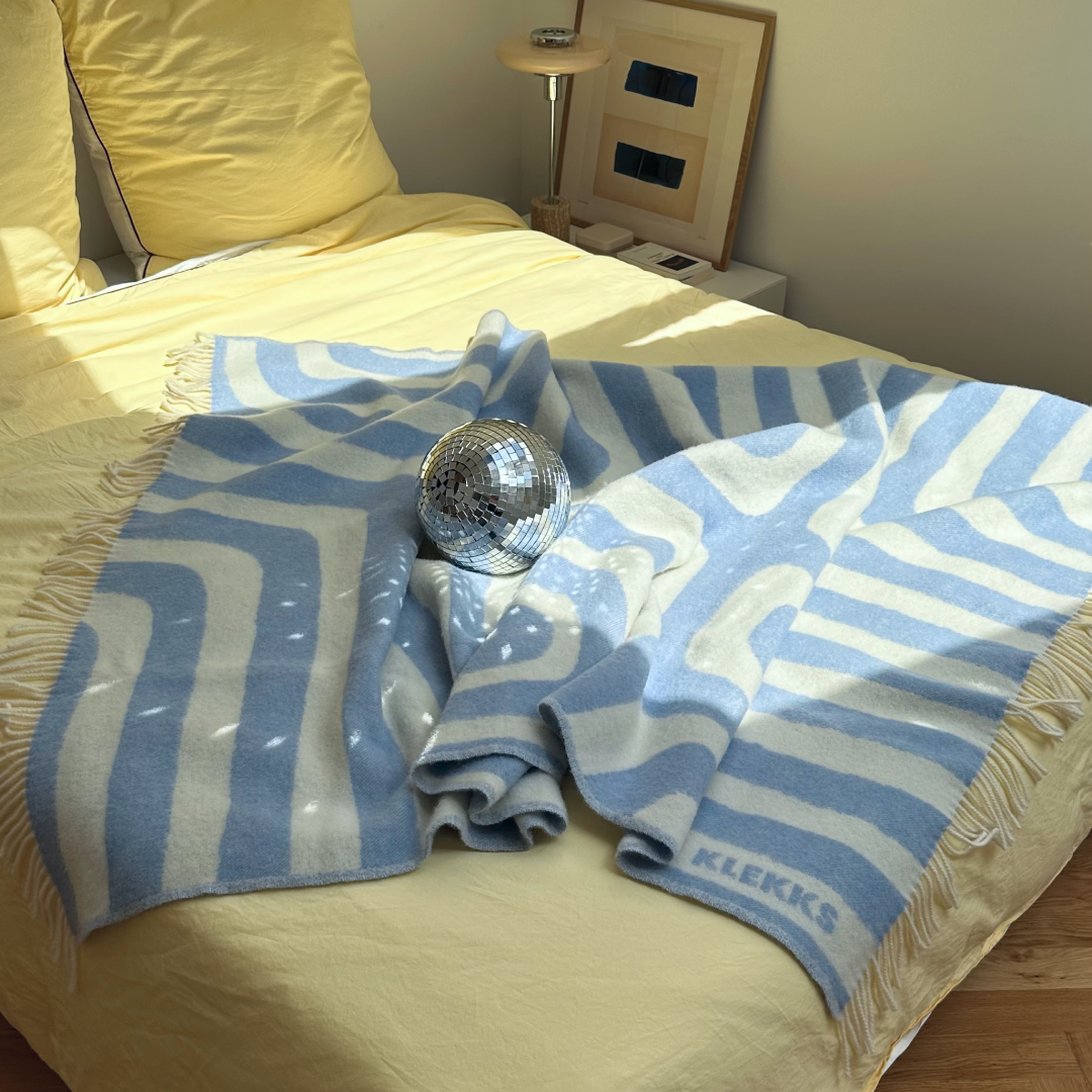 Klekks No. 34 - Wool blanket - Light Blue
