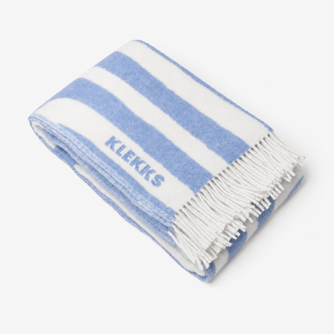 Klekks No. 34 - Wool blanket - Light Blue