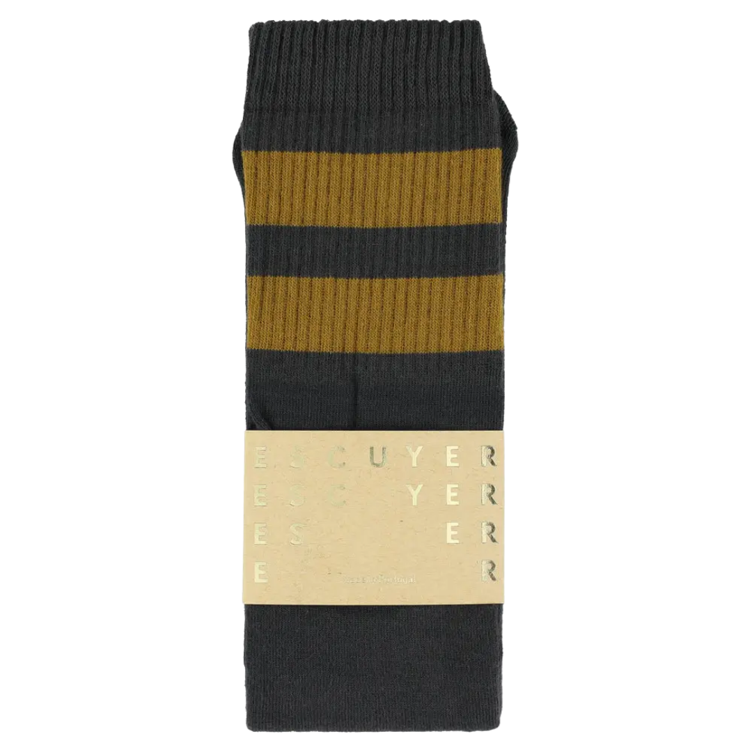 Unisex Tube Socks - Off Black / Cumin