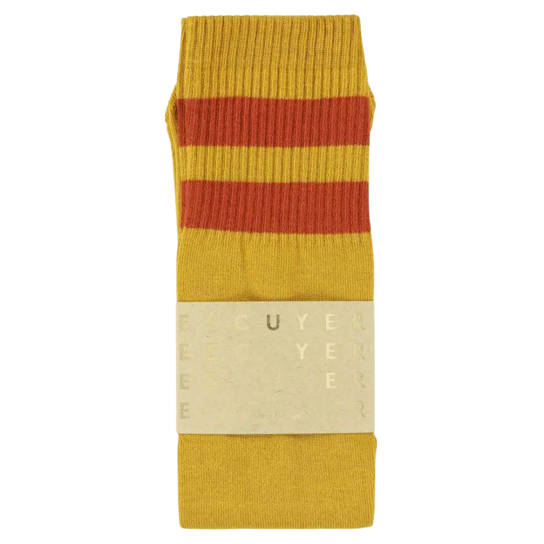 Unisex Tube Socks - Mustard / Orange