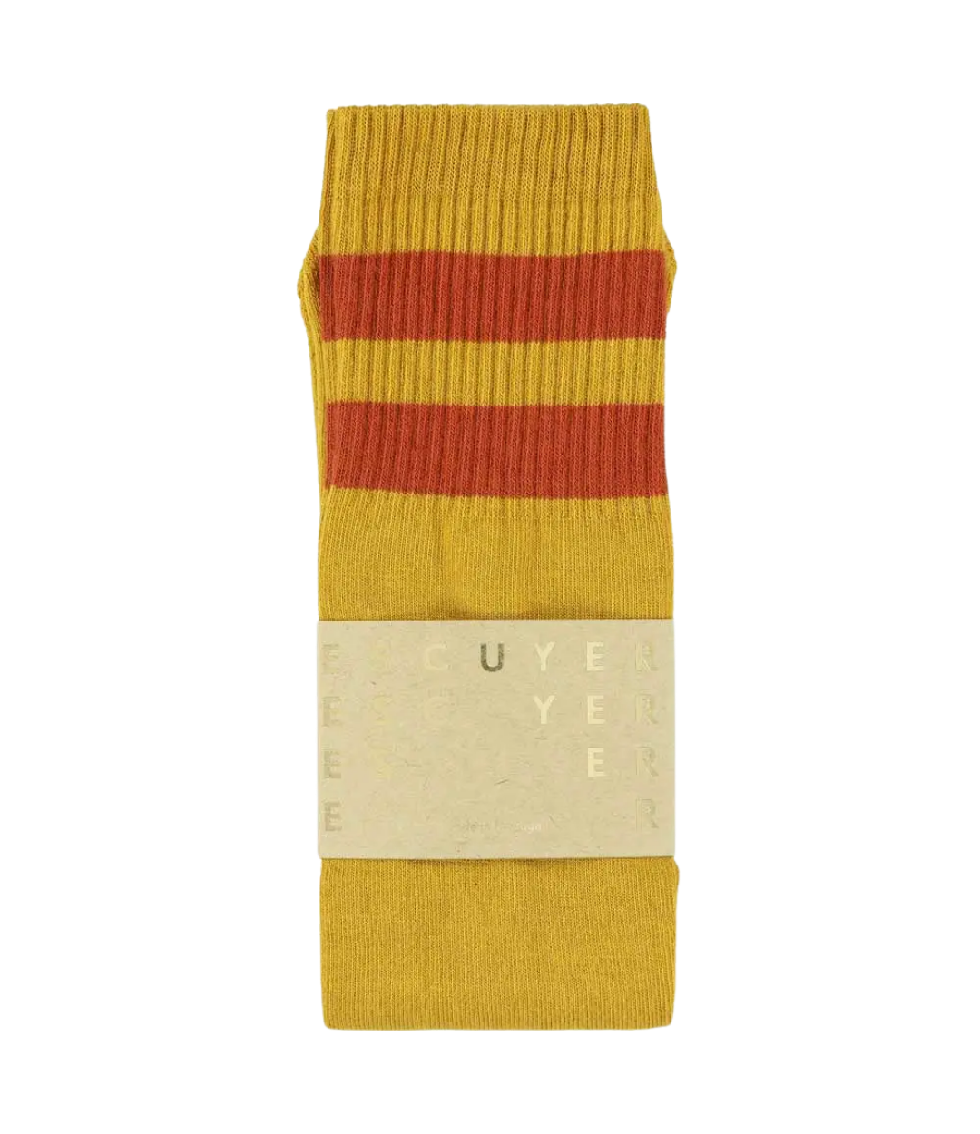 Unisex Tube Socks - Mustard / Orange