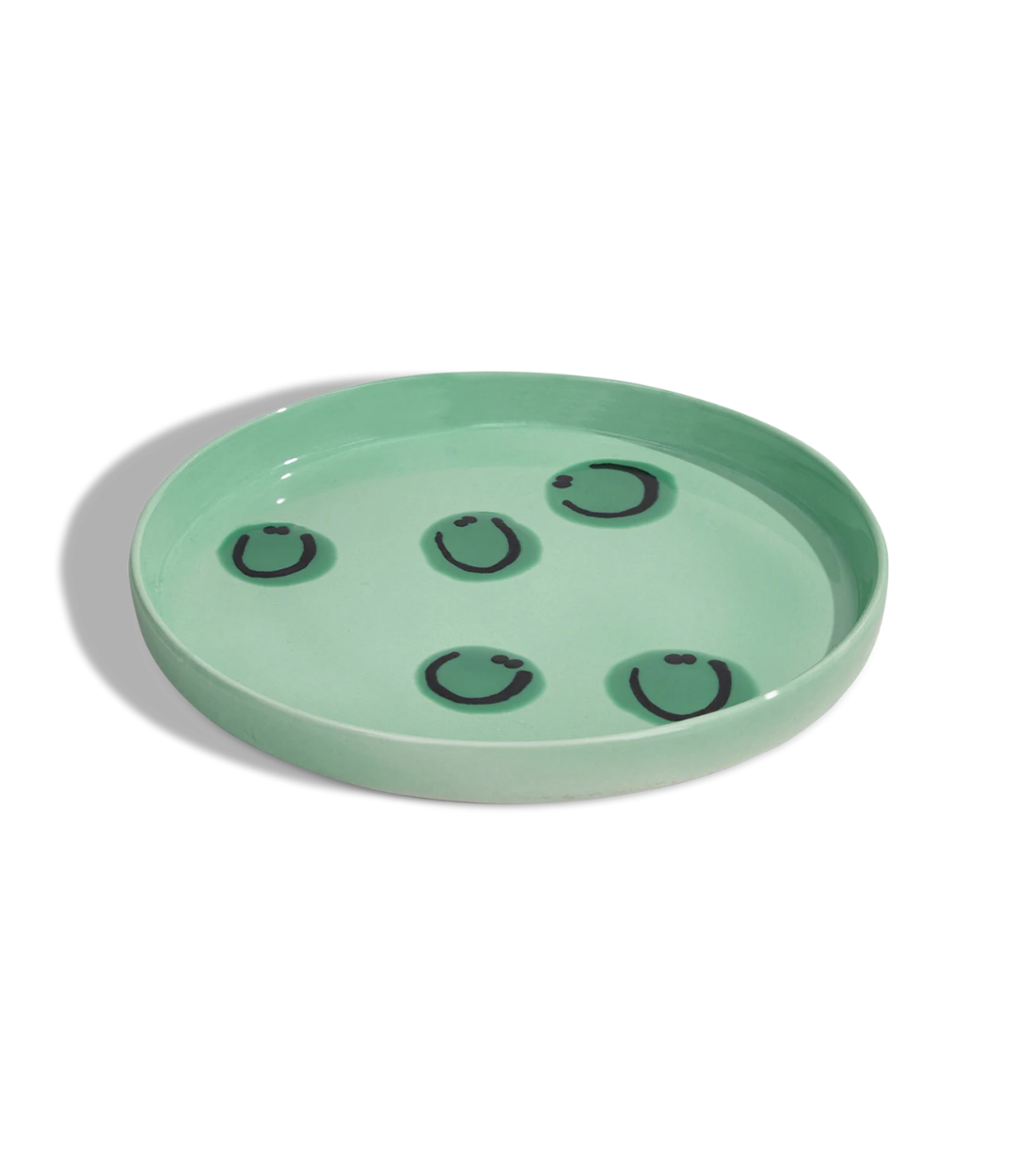 Baby Plate Kawaii - Light Green Smile