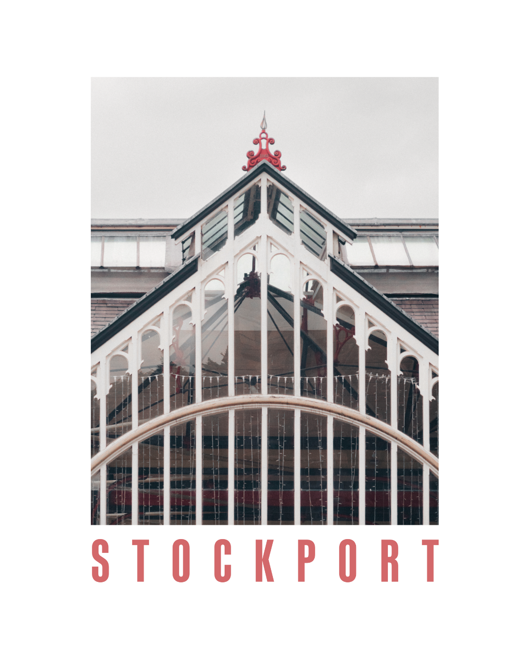 Stockport Market Place Print - A3