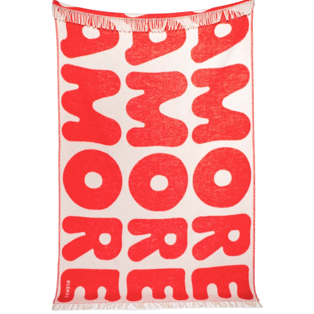 Klekks No. 11 - Wool Blanket - Red