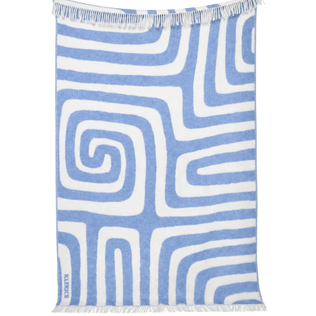 Klekks No. 34 - Wool blanket - Light Blue