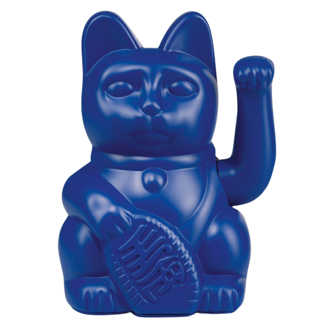 Lucky Cat | Maneki Neko - Dark Blue