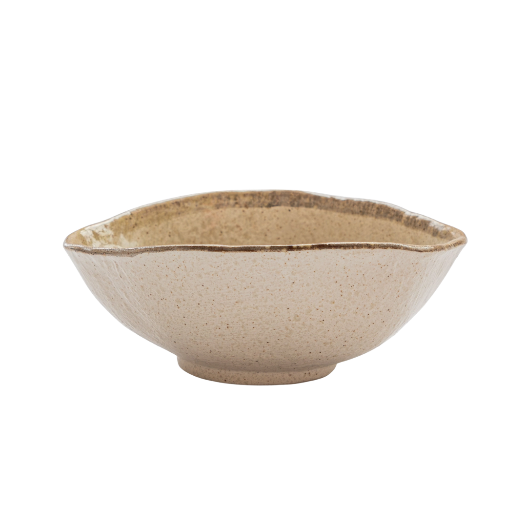 Flax Organic Uneven Medium Oval Bowl, 21cm