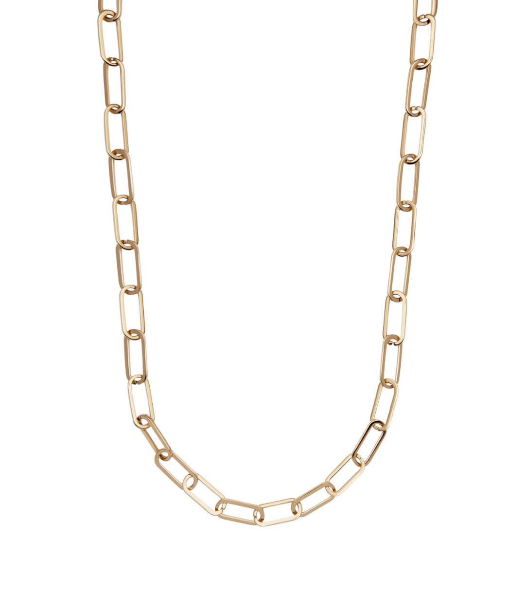Gold Chunky Chain Link Necklace, Waterproof