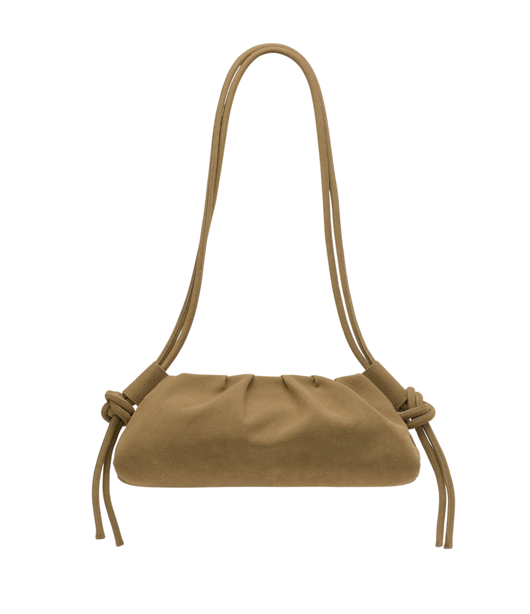 Dumpling Bag - Khaki Suede