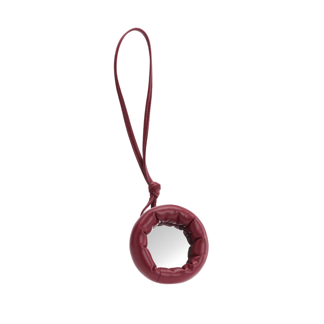 Padded Mirror Charm - Cherry Red