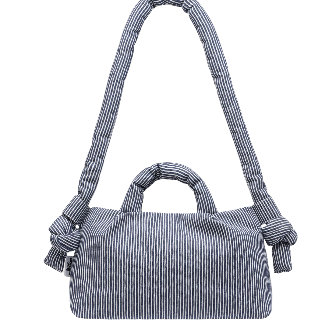 MiniOna Soft Bag - Cotton Navy Stripe