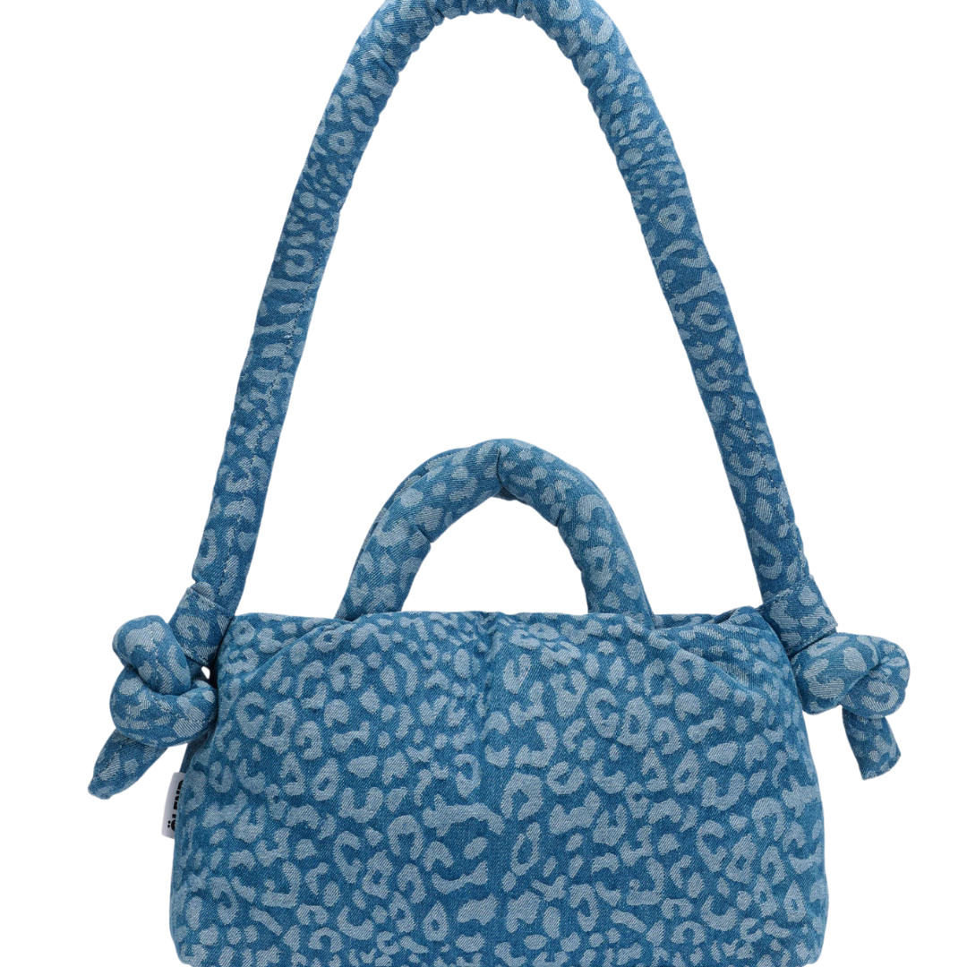 MiniOna Soft Bag - Leopard Denim