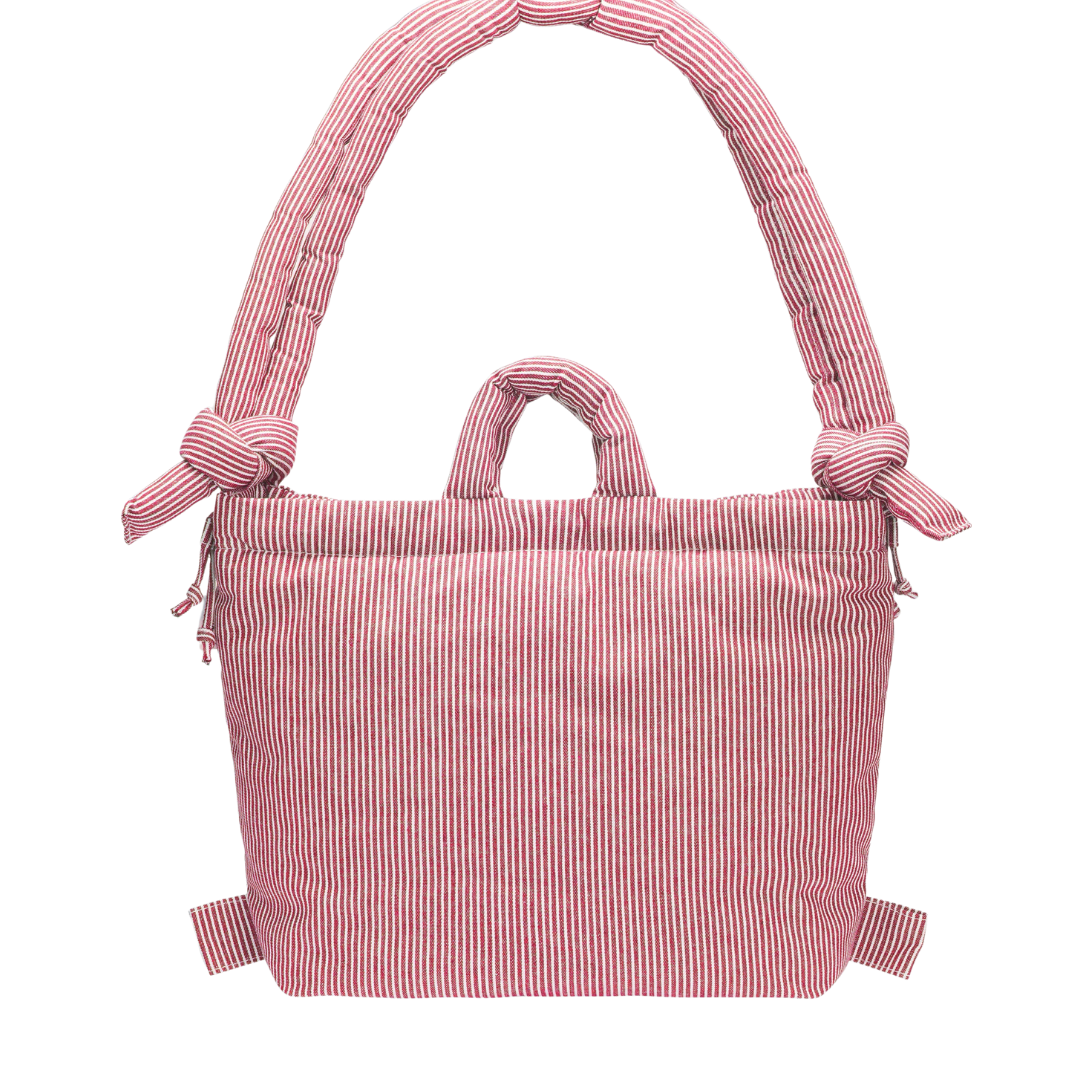 Ona Soft Bag - Cotton Red Stripe