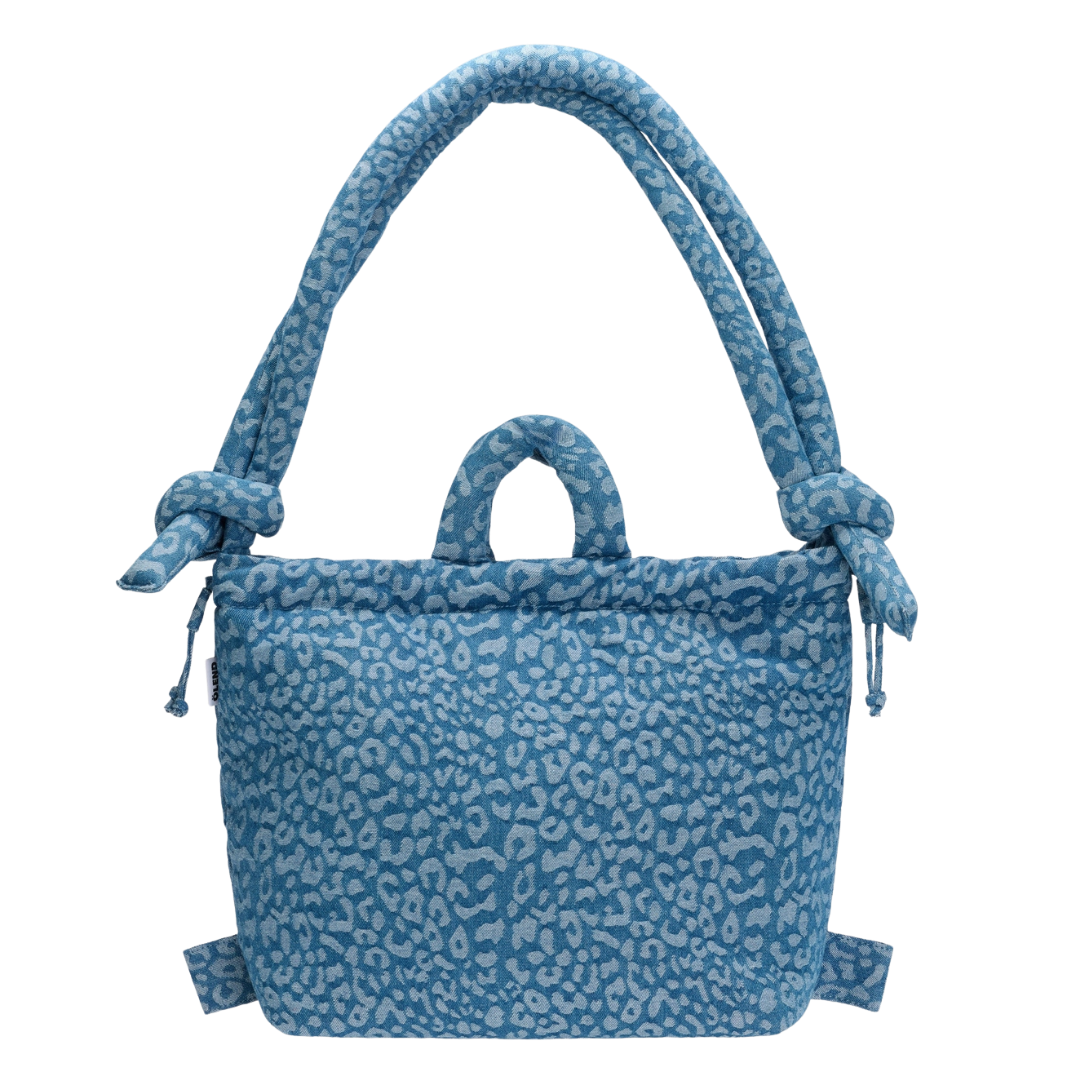 Ona Soft Bag - Leopard Denim