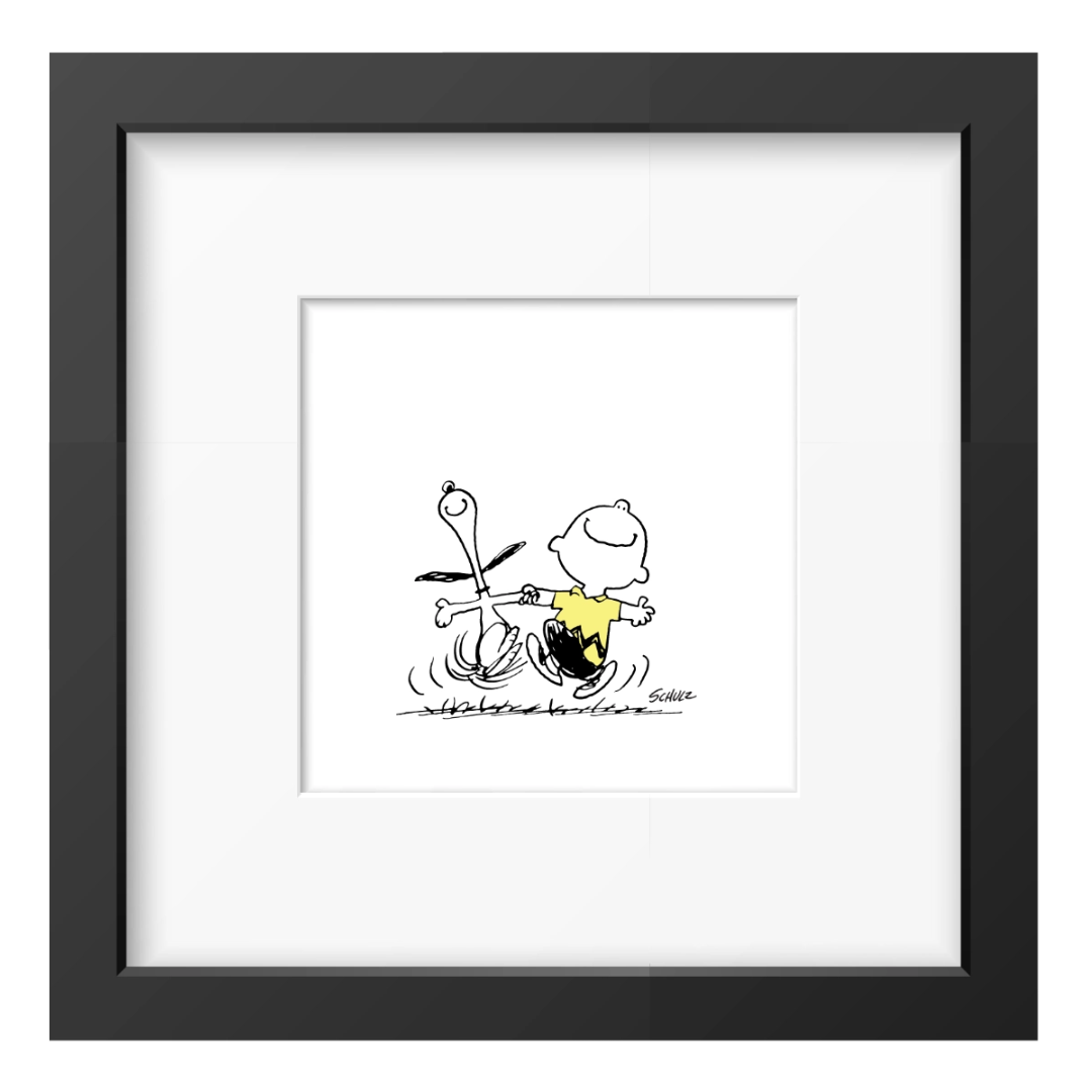 Peanuts Framed Print - Snoopy Charlie Dance